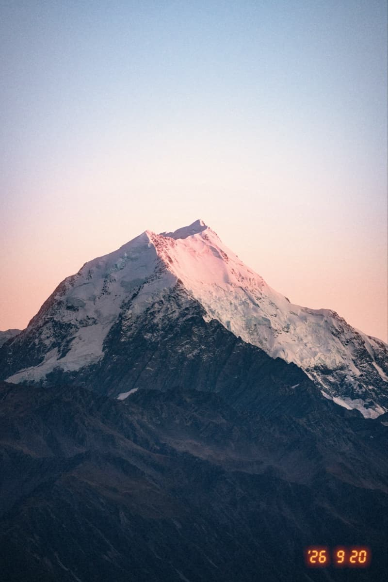 A mountain at dusk, developed on Porto 400
